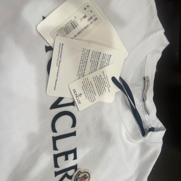 MONCLER White T-Shirt, Size XS - Picture 2 of 3